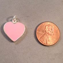 Load image into Gallery viewer, BE MINE HEART Pink Enamel .925 Sterling Silver Charm Pendant Valentine Sweetheart Conversation CL05