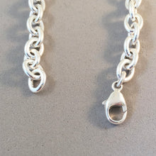 Load image into Gallery viewer, CHARM BRACELET Tight Oval Lobster Clasp .925 Sterling Silver Starter 5.5 x 6.5 mm Thick Loop Link 7"- 9" CB06