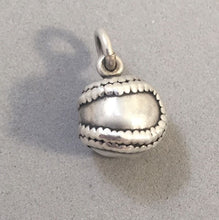 Load image into Gallery viewer, Sale! BASEBALL/SOFTBALL .925 Sterling Silver Heavy 3-D Charm Pendant Player Sports SL29C