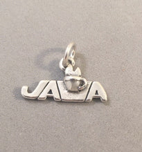 Load image into Gallery viewer, Sale! JAVA .925 Sterling Silver 3-D Charm Pendant Drink Coffee Barista Latte Mocha Cappuccino SL26N