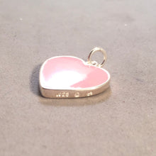 Load image into Gallery viewer, BE MINE HEART Pink Enamel .925 Sterling Silver Charm Pendant Valentine Sweetheart Conversation CL05
