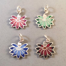 Load image into Gallery viewer, LOTUS Kevin-N-Anna Studios Epoxy .950 Sterling Silver Charm Pendant Flower Handmade KA01