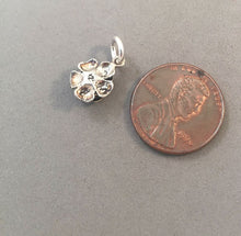 Load image into Gallery viewer, Sale! FLOWER Small 3-D Bloom .925 Sterling Silver 3-D Charm Pendant Flower Garden Nature SL70J
