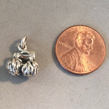 Load image into Gallery viewer, Sale! POM POM'S & MEGAPHONE .925 Sterling Silver 3-D Charm Pendant Sports Cheer Cheerleader Squad SL81F