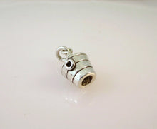 Load image into Gallery viewer, Sale! CHAMPAGNE BOTTLE IN ICE BUCKET .925 Sterling Silver 3-D Charm Pendant Bubbly Sparking Wine New Years SL22M