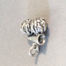 Load image into Gallery viewer, Sale! POM POM'S & MEGAPHONE .925 Sterling Silver 3-D Charm Pendant Sports Cheer Cheerleader Squad SL81F