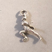 Load image into Gallery viewer, Sale! FIGURE SKATER .925 Sterling Silver 3-D Charm Pendant Ice Dancer SP124
