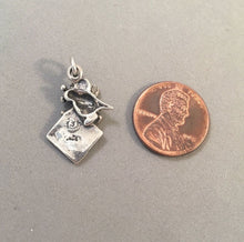 Load image into Gallery viewer, Sale! QUILTING BEE .925 Sterling Silver Charm Pendant Quilt Sewing SL73N