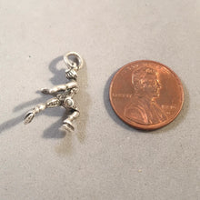 Load image into Gallery viewer, Sale! FIGURE SKATER .925 Sterling Silver 3-D Charm Pendant Ice Dancer SP124