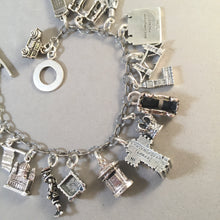 Load image into Gallery viewer, LONDON MEMORIES .925 Sterling Silver Travel Souvenir Charm Bracelet Big Ben Tower Bridge Westminster and More!