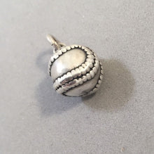 Load image into Gallery viewer, Sale! BASEBALL/SOFTBALL .925 Sterling Silver Heavy 3-D Charm Pendant Player Sports SL29C
