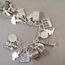 Load image into Gallery viewer, EUROPEAN TOUR .925 Sterling Silver Travel Souvenir Charm Bracelet Italy France Spain Portugal Greece Germany England Ireland
