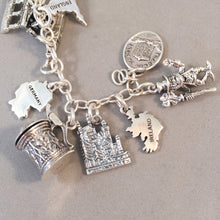 Load image into Gallery viewer, EUROPEAN TOUR .925 Sterling Silver Travel Souvenir Charm Bracelet Italy France Spain Portugal Greece Germany England Ireland