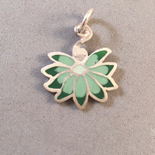 Load image into Gallery viewer, LOTUS Kevin-N-Anna Studios Epoxy .950 Sterling Silver Charm Pendant Flower Handmade KA01