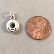 Load image into Gallery viewer, DONUT .925 Sterling Silver 3-D Charm Pendant Dessert Sweets Jelly Hanukkah HK06