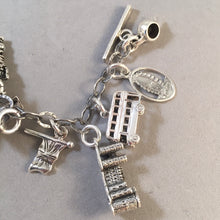 Load image into Gallery viewer, LONDON MEMORIES .925 Sterling Silver Travel Souvenir Charm Bracelet Big Ben Tower Bridge Westminster and More!