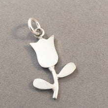 Load image into Gallery viewer, Sale! ROSE Silhouette .925 Sterling Silver 3-D Charm Pendant Flower Garden Nature SL70G