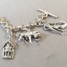 Load image into Gallery viewer, BARCELONA MEMORIES .925 Sterling Silver Travel Souvenir Charm Bracelet La Sagrada, Casa Batallo, Parc Guell Montserrat and More!