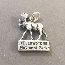 Load image into Gallery viewer, YELLOWSTONE MOOSE .925 3-D Sterling Silver Charm Pendant National Park Wyoming CC09