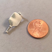 Load image into Gallery viewer, PICKLE BALL .925 Sterling Silver 3-D Charm Pendant Racket Sports Player SH05