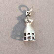 Load image into Gallery viewer, Sale! DRESS FORM .925 Sterling Silver Charm Pendant Seamstress Mannequin Fashion SL73J