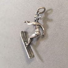 Load image into Gallery viewer, Sale! WATERSKIER .925 Sterling Silver 3-D Charm Pendant SL79L