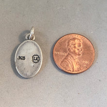 Load image into Gallery viewer, Sale! SKIER Oval .925 Sterling Silver Charm Pendant Winter Snow Sport SL79J
