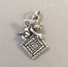 Load image into Gallery viewer, Sale! QUILTING BEE .925 Sterling Silver Charm Pendant Quilt Sewing SL73N