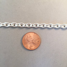 Load image into Gallery viewer, CHARM BRACELET Tight Oval Toggle Clasp .925 Sterling Silver Starter 5.5 x 6.5 mm Thick Loop Link 7"- 9" CB05