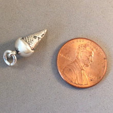 Load image into Gallery viewer, ICE CREAM CONE GELATO .925 Sterling Silver 3-D Charm Pendant DV02