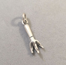 Load image into Gallery viewer, Sale! HAND RAKE .925 Sterling Silver 3-D Charm Tool Gardening SL17F