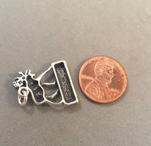 Load image into Gallery viewer, YELLOWSTONE MOOSE .925 3-D Sterling Silver Charm Pendant National Park Wyoming CC09