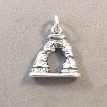 Load image into Gallery viewer, DELICATE ARCH .925 Sterling Silve 3-D Charm Pendant Arches National Park Utah Moab PM63