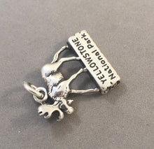 Load image into Gallery viewer, YELLOWSTONE MOOSE .925 3-D Sterling Silver Charm Pendant National Park Wyoming CC09