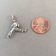 Load image into Gallery viewer, Sale! KARATE .925 Sterling Silver3-D Charm Pendant Kickboxing Mixed Martial Arts Taekwando Judo Body Combat SL31M