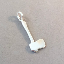 Load image into Gallery viewer, AX .925 Sterling Silver 3-D Charm Pendant Axe Hatchet Camping Firewood Lumberjack SC05