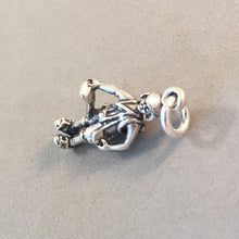 Load image into Gallery viewer, HIKER with map .925 Sterling Silver Charm Pendant Girl Backpacker RP05