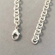 Load image into Gallery viewer, CHARM BRACELET Medium Tight Round Lobster Clasp .925 Sterling Silver Starter 5.5mm Loop Link 7"- 9" CB20