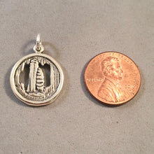 Load image into Gallery viewer, CAVE .925 Sterling Silver Charm Pendant Stalactite Stalagmite Carlsbad Mammoth Oregon Luray Wind Marengo DS13