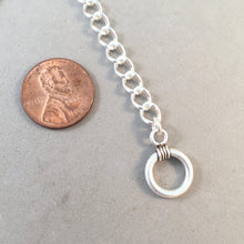 Load image into Gallery viewer, CHARM BRACELET Curb Chain Toggle Clasp .925 Sterling Silver Starter 5.3 mm Wide Link 7"- 8.5" CB27