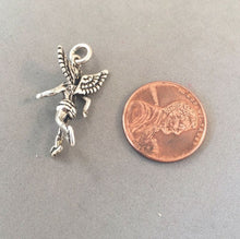 Load image into Gallery viewer, Sale! ICE SKATING ANGEL .925 Sterling Silver Charm Pendant SL15I