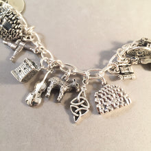 Load image into Gallery viewer, IRELAND MEMORIES .925 Sterling Silver Travel Souvenir Charm Bracelet Blarney Castle, Claddagh, Cliffs of Moher, Giants Causeway and More!