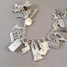 Load image into Gallery viewer, EUROPEAN TOUR .925 Sterling Silver Travel Souvenir Charm Bracelet Italy France Spain Portugal Greece Germany England Ireland