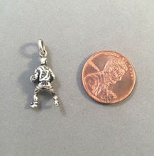 Load image into Gallery viewer, Sale! TENNIS PLAYER Wearing Shorts .925 Sterling Silver Charm Pendant Racket Boy Girl Sports SL30F