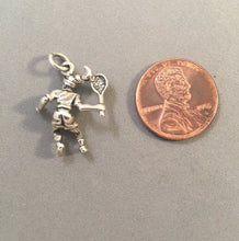 Load image into Gallery viewer, Sale! TENNIS PLAYER With Pony Tail  .925 Sterling Silver Charm Pendant Racket Girl Sports SL30D