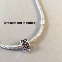 Load image into Gallery viewer, Celtic Trinity Knot CONVERTER BEAD For Charm Bracelet .925 Sterling Silver Works for Pandora, European and many Bangle style bracelets FD11