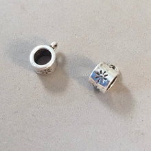 Load image into Gallery viewer, Daisy Stamp CONVERTER BEAD For Charm Bracelet .925 Sterling Silver Works for Pandora, European and many Bangle style bracelets FD03