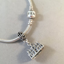 Load image into Gallery viewer, Open Crisscross Motif CONVERTER BEAD For Charm Bracelet .925 Sterling Silver Works for Pandora, European & many Bangle style bracelets FD15