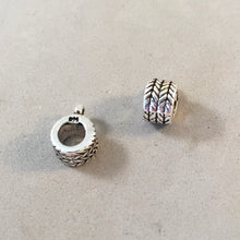 Load image into Gallery viewer, Braided Motif CONVERTER BEAD For Charm Bracelet .925 Sterling Silver Works for Pandora, European & many Bangle style bracelets FD06