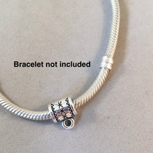 Load image into Gallery viewer, Wire Wrap Motif CONVERTER BEAD For Charm Bracelet .925 Sterling Silver Works for Pandora, European & many Bangle style bracelets FD10